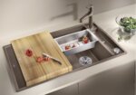 Blanco Axia III 5 S Granitový drez S drevenou doskou – Obrázok 9