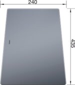 Blanco Subline sklenená doska na krájanie   strieborná – Obrázok 3